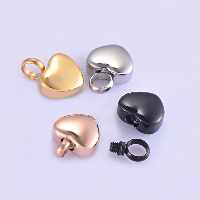 

Stainless Steel Small Heart Locket cremation heart charms memorial ashes urn necklace/bracelet jewelry makings keepsake pendant