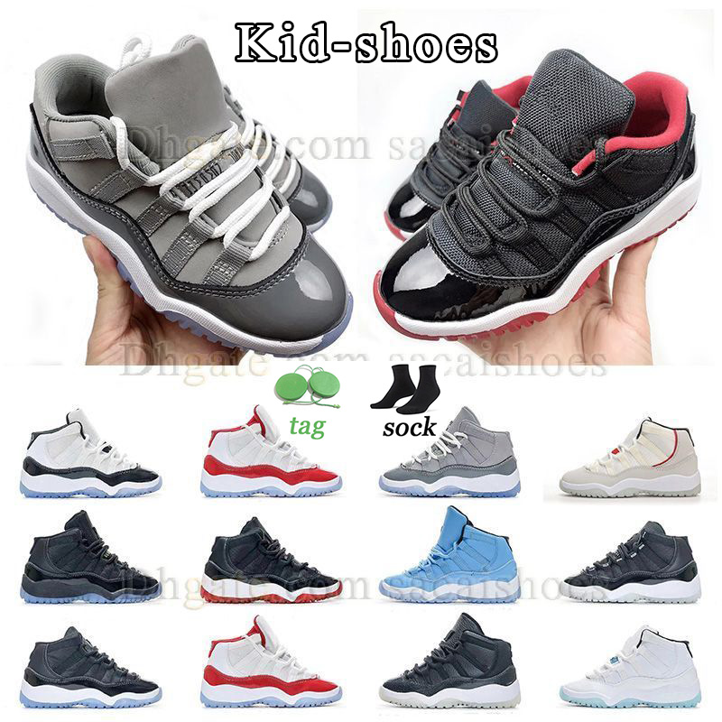 

dhgate retro kid shoes jumpman 11 basketball shoes cool grey bred cool grey legend blue kids sneaker university blue pink snakeskin cherry space jam outdoor trainers, A01 cherry high 26-35