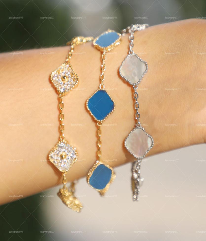 

Charm Bracelets Charm Bracelets Luxury Designer Bracelets Clover Bracelet Charm Elegant Classic Fashion 18K Agate Shell Holiday We3184859