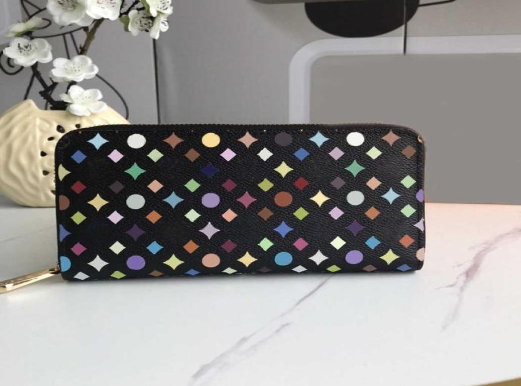 

Fashion Designers Zippy WALLET Mens Womens leather Zipper Wallets High Quality Flowers Coin Purse Handbags Long Card Holder Brazza8192779, Red