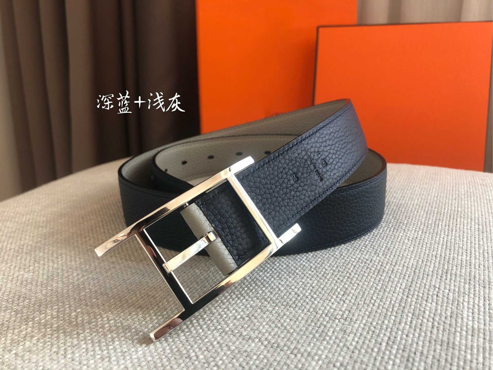 

Designer Men's Belt Versatile New Double Sided Classic Love Horse H Home Cowhide 32mm Buckle and Women's Lovers