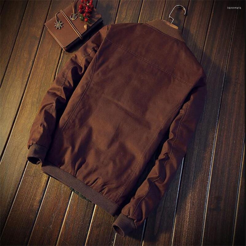 

Men's Jackets Slimming Ribbing Bottom Coat Men Super Soft Single Breasted, Coffee