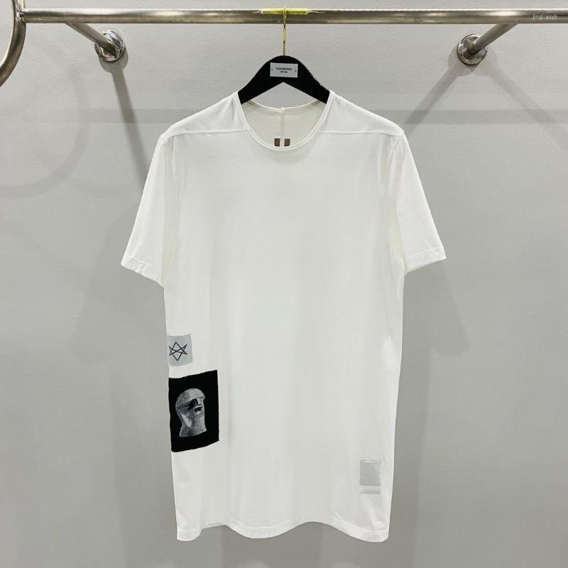 

Men' T Shirts Men Hi Street Fabric Patch Short Sleeve T-shirt Slim Fit, Beige