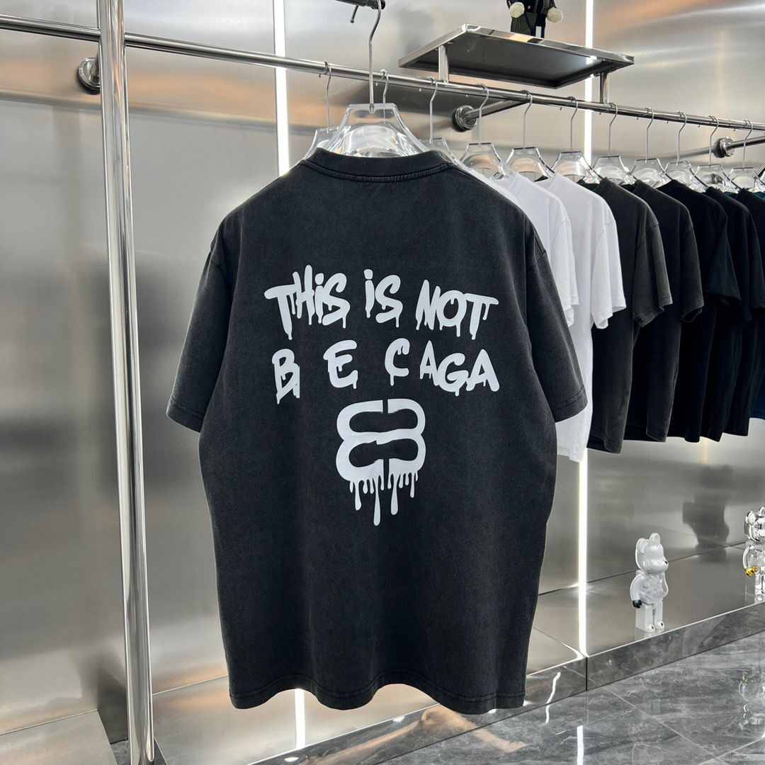 

Mens Designer T Shirt Letter Print Tees Men Women Short Sleeve Hip Hop Style Black White T Shirts