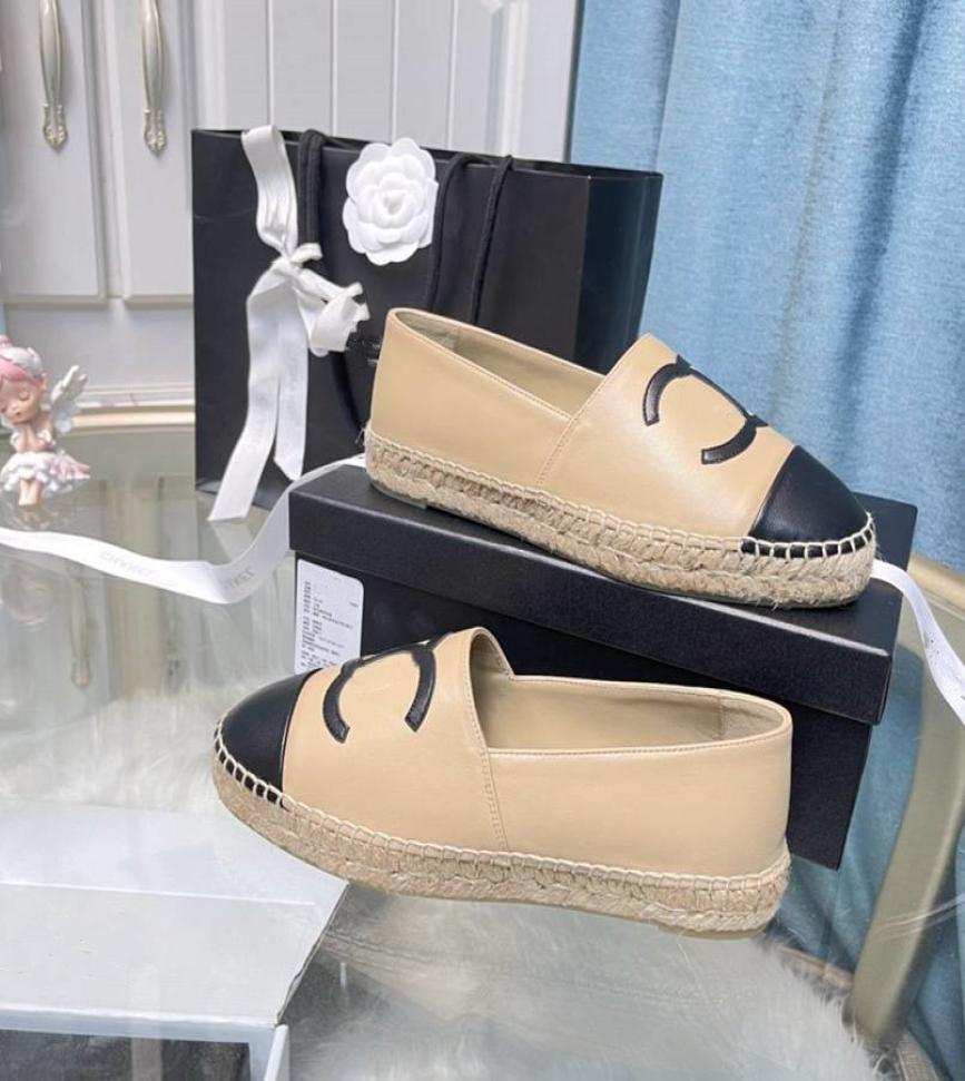 

Luxury sandal Casual Women Shoes Espadrilles Summer Designers ladies flat Beach Half Slippers fashion woman Loafers Fisherman canv5368852, Grey