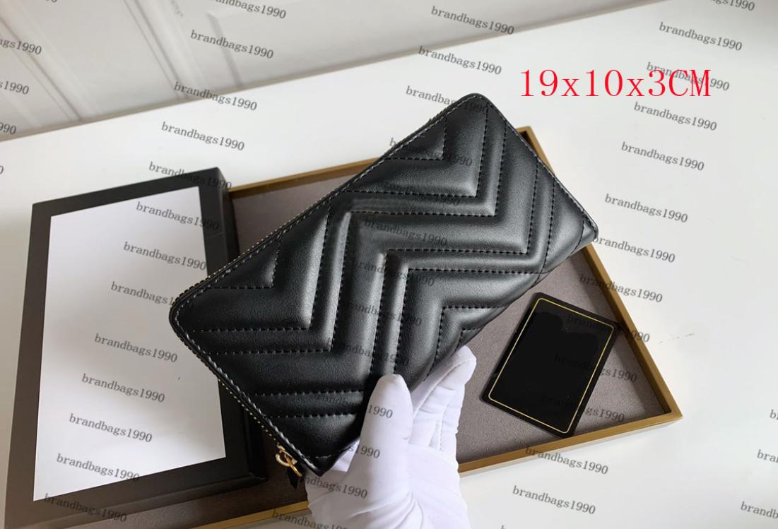 

Original Black SOHO Wallets Genuine Leather Zipper Wallet Card holder Folding purse classic pocket come with box High Quality6548359, Red