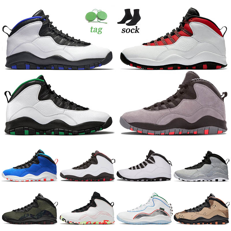 

2023 Design Fashion Basketball Shoes Jumpman 10 Ember Glow Orlando Tinker Chicago Cool Grey Seattle Suitable for Men and Women Outdoor Sports Shoes, C16 desert camo