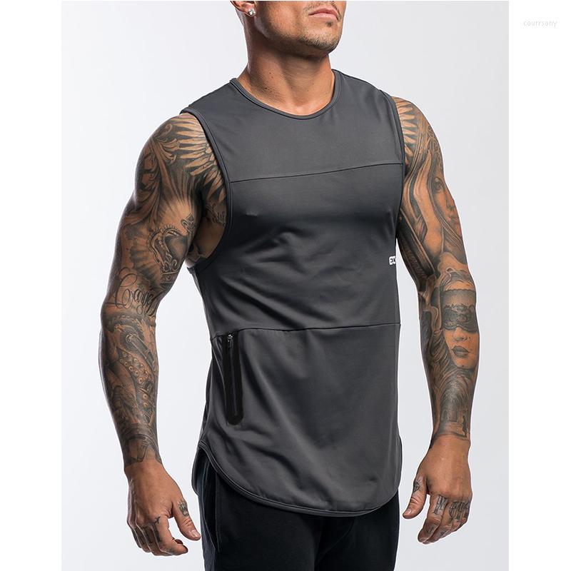 

Men's Tank Tops Man Sleeveless Shirt Fitness Clothing Men Training Top Bodybuilding Male Clothes Men's Gym Tees Summer Workout For, Black