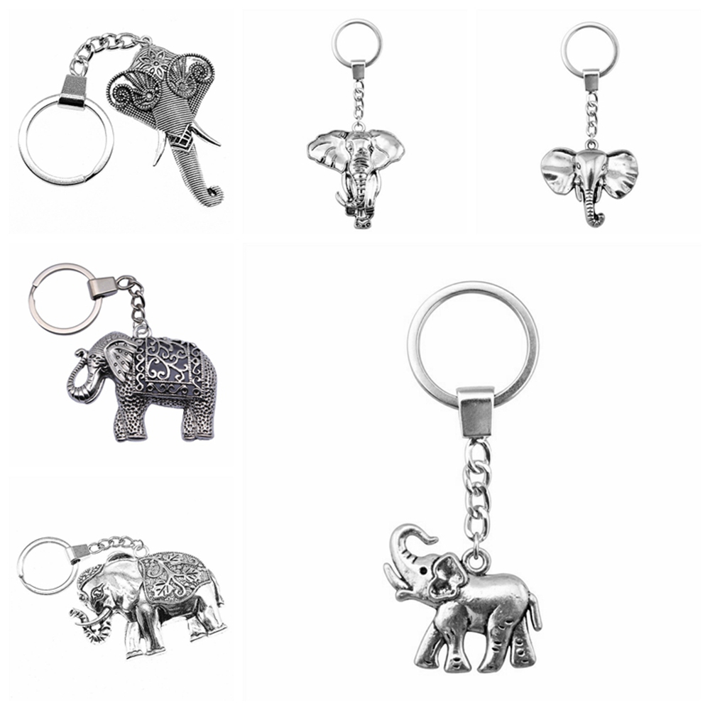 

1 Piece Handmade Car Keychain Gift Keychains Elephant Charms Keychain For Key