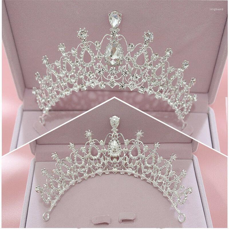 

Hair Clips Birthday Diadem Wedding Bridal Crown Crystal Rhinestone Water Drop Shape Tiara