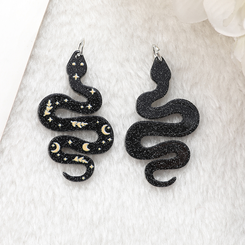 

10Pcs Magic Snake Charms Acrylic Creative Halloween For Earring Keychain Pendant Necklace Diy Making