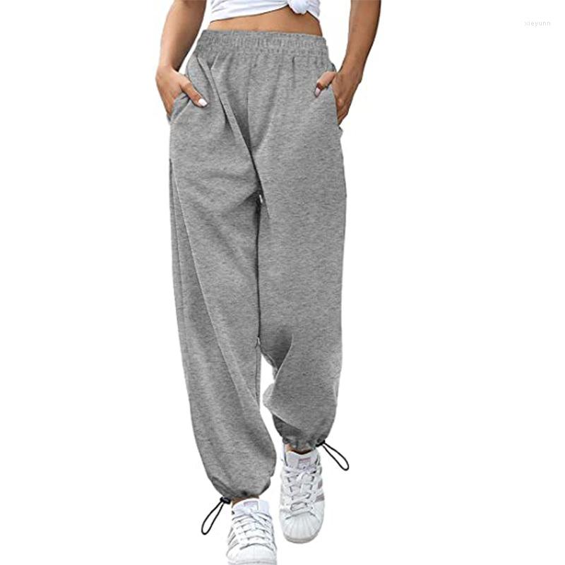 

Women's Pants Spring Summer Woman Sweatpant Elastic Waist Pant Female Trouser Streetwear Women, Gray