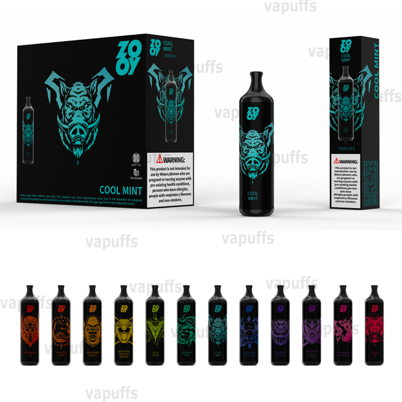 

ZOOY king 7000 puffs e cigarette disposable vape puff 7K rechargebale disposables vapers prefilled carttridge puffbar randm tornado crystal vaporizer 2% 3% 5% savage