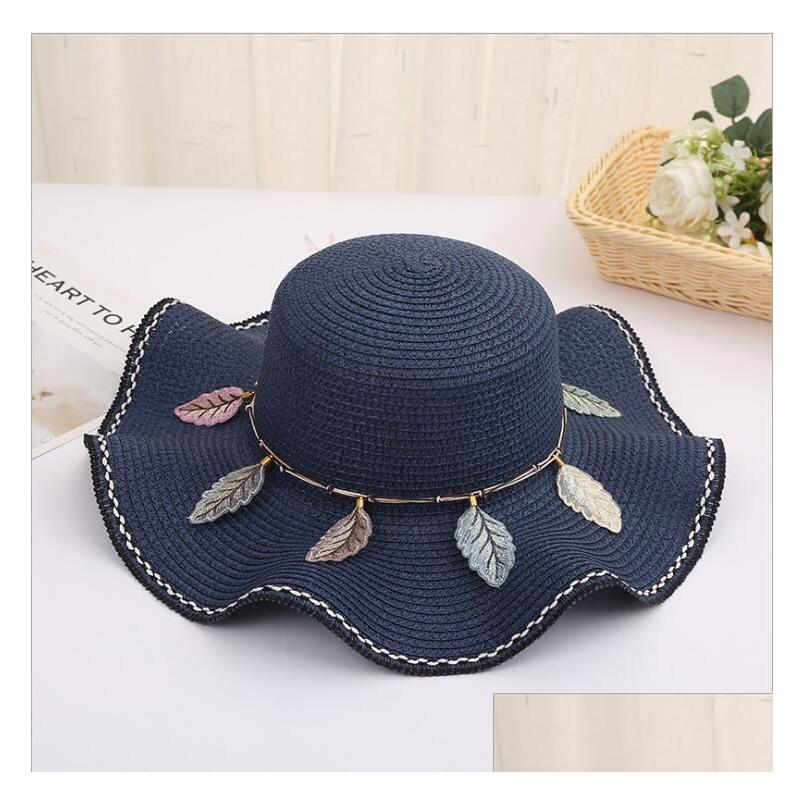 

Wide Brim Hats Bucket On Sale Sunly Protection Ladies Along The Waves Sun Hat Gscm070A Fashion Korean Style Spring And Summer St C Dhwbr, Color 5