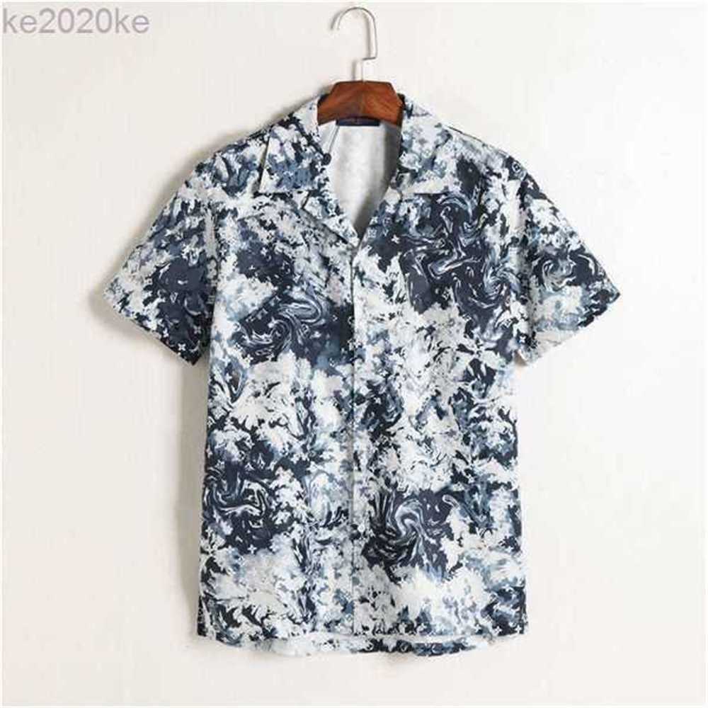 

2022 Mens Summer Designer Shirts Fashion BAROCCOFLAGE Hawaii Floral Print Casual Shirt Men Slim Fit Short Sleeve Beach Clothing RVT9 1KUQ