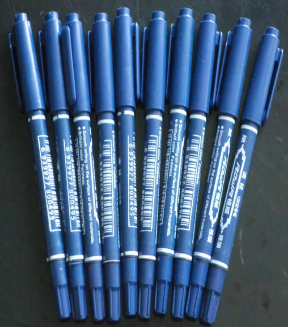 

10pcs Blue Tattoo Pen Tattoo Skin Marker Marking Scribe Pen Fine Reg Tip3100911