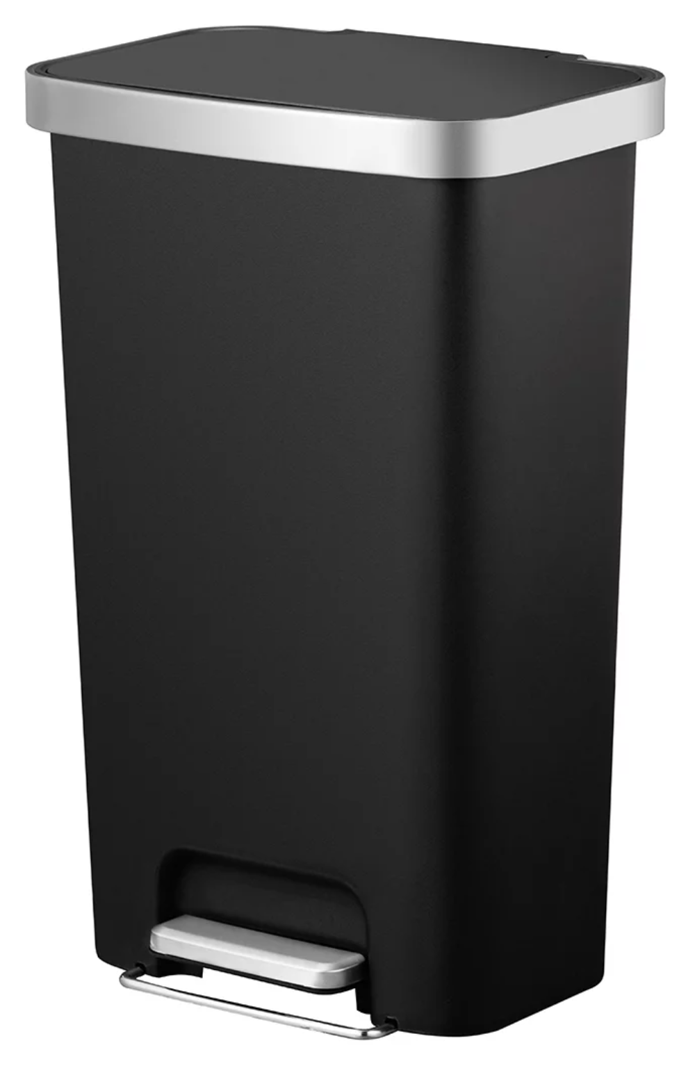 

Better Homes & Gardens 11.9 Gallon Trash Can, Plastic Step On Kitchen Trash Can, Black