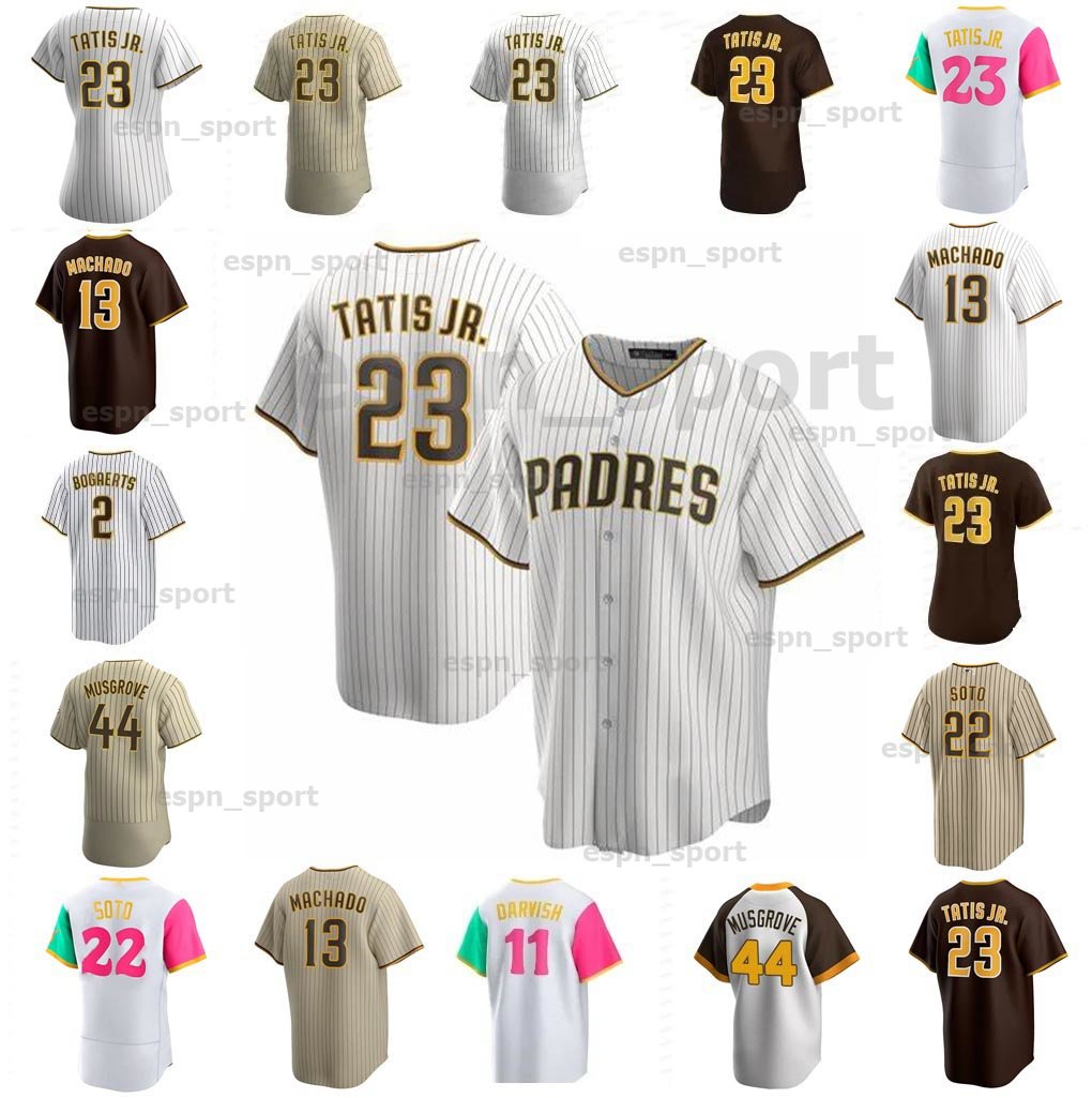 

Padres #23 Fernando Tatis Jr. Jersey 2 Xander Bogaerts Manny Machado Juan Soto Tony Gwynn Joe Musgrove Jake Cronenworth Ha-seong Kim Matt Carpenter Baseball Jerseys, As pics5