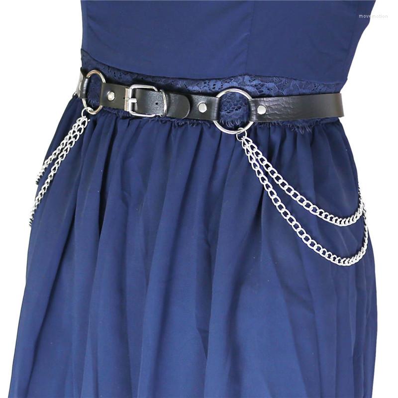

Belts Women Belt PU Leather Pin Buckle Punk Wind Jeans Style Fashion Female Black Free Size Grommet For Pants