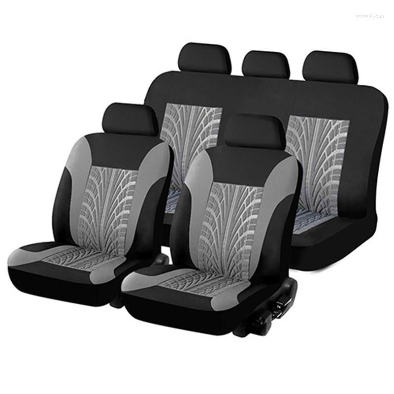 

Car Seat Covers 9PCS And 4PCS Universal Cover Fit Most Cars With Tire Track Detail Styling Protector