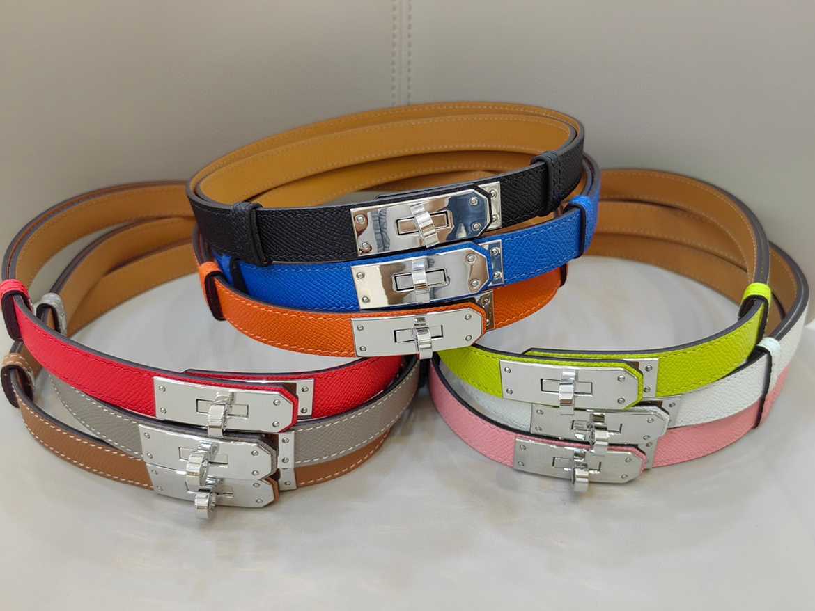 

Designer Kelly Belt Women's Calf Leather 100 Pair Sweater Dress with Waist Closure Decoration Suit Pants H Family Women