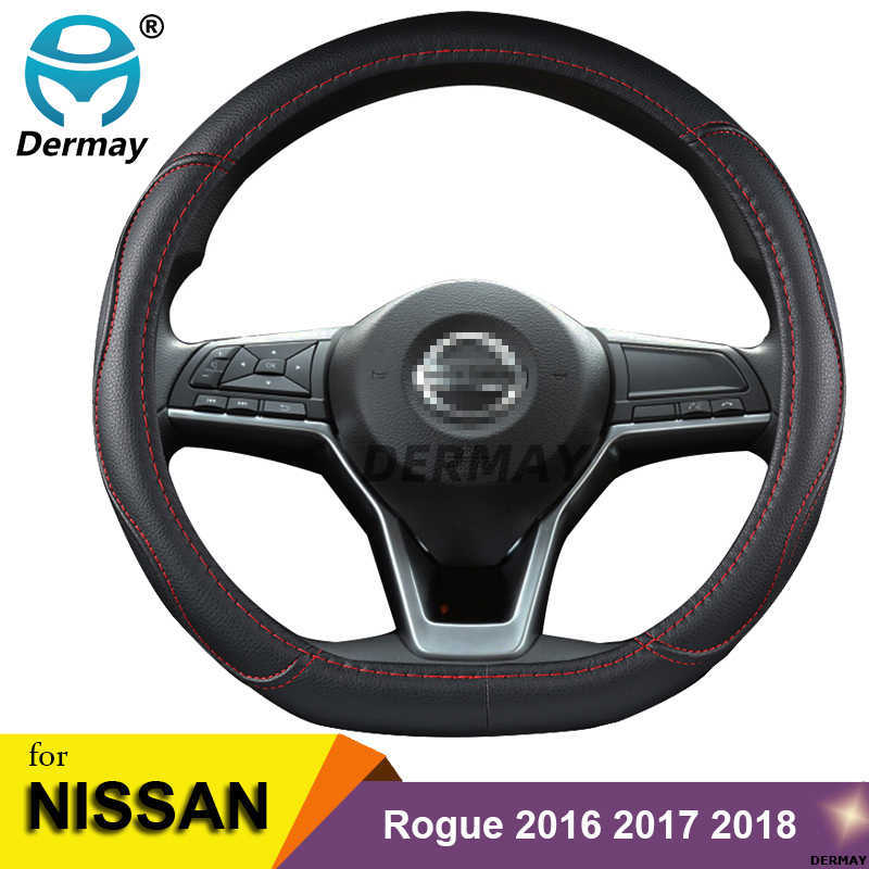 

Steering Wheel Covers D Shape Steering Wheel Cover PU Leather for Nissan Rogue /Rogue Sport 2016 2017 2018 2019 2020 X-Trail 2017-2020 Car Styling G230524 G230524