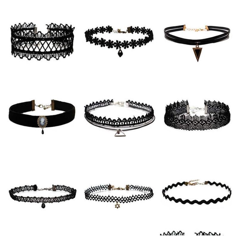 

Chokers Short Clavicle Choker Collar Necklace Womens Creative Gsfn256 With Chain Mix Order 20 Pieces A Lot Drop Delivery Jewelry Nec Dhxrp