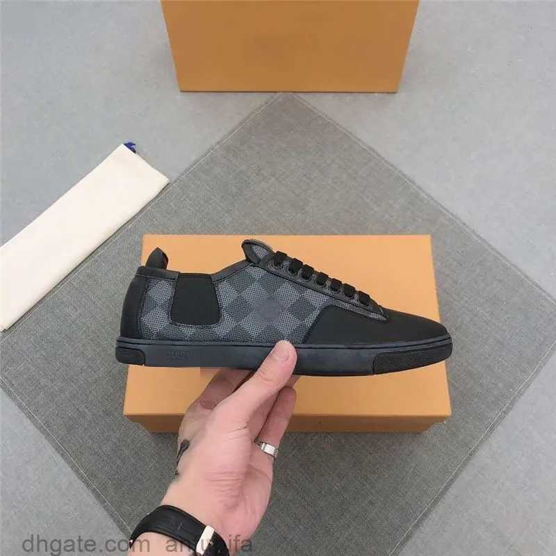 

2023 classic men designer shoes lace up black brown fashion Luxury printed Mens sneakers trainers shoe MJKKJ0001
