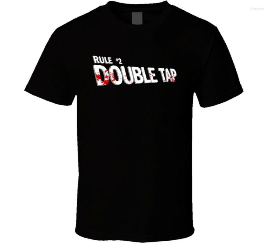 

Men' T Shirts Rule #2 Double Tap Zombieland Movie Quote Fan Shirt, Men-darkpurple