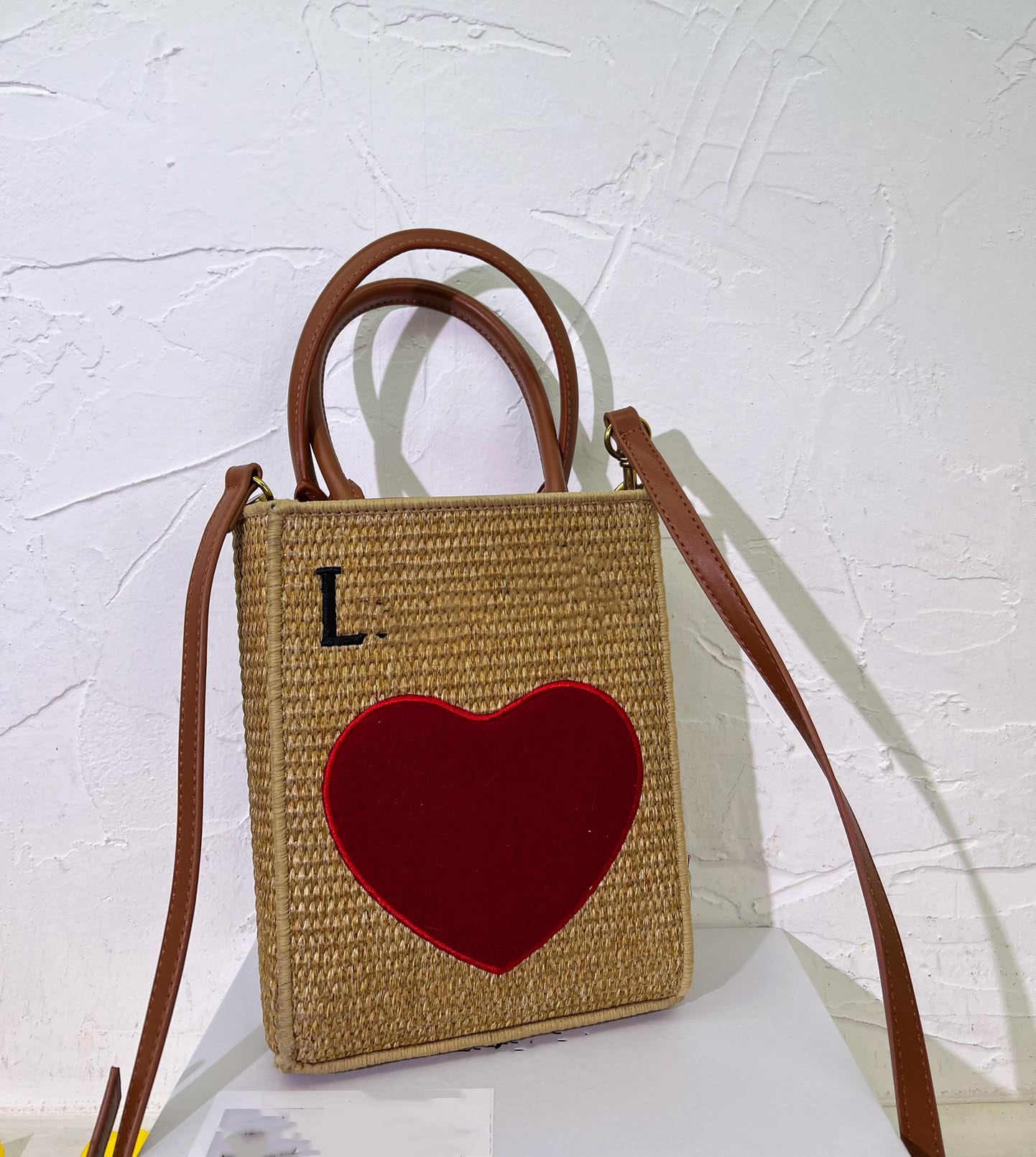 

Designer new straw handbag women's handbag single shoulder bag crossbody bag, Brown