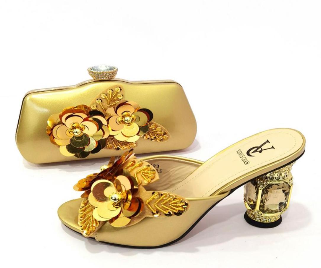 

2022 women Ladies real leather summer sandals 9CM chunky high heels Glass Rhinestone peeptoes diamond slipper with hand bag weddi5554304, Blue