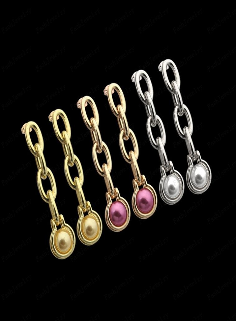 

Luxury bracelet designer silver couple chain shape original fashion classic earrings necklace set female jewelry gift with box4202020