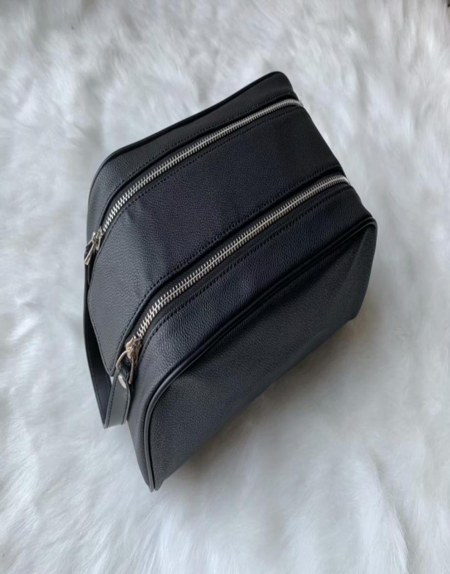

High quality desig bag fashion men travel toilet pouch women cosmetic organizer make up famous classical toiletry4173436, Dark grey
