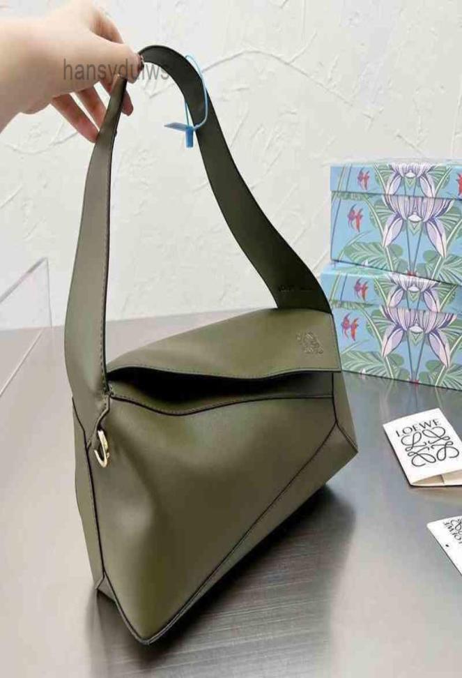 

Designer Woman 2023 Bag loews Handbag Fashion Geometry Leather Bags Armpit Puzzlehobo One Shoulder Handbag Puzzle Color TTTL5937090, Army green