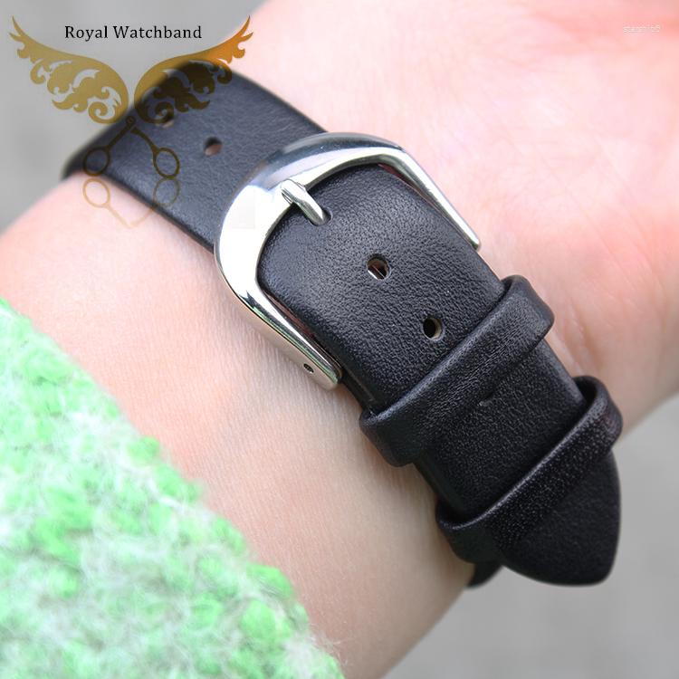

Watch Bands Smooth Black Genuine Leather 12mm 14mm 16mm 18mm 19mm 20mm 22mm Ladies Band