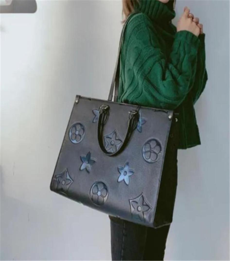 

2023 Evening Bags Onthego Large Capacity Totes Fashion Sac Femme Leather Designers Shoulder Bags Woman Handbag Handle Lady Shoppin6222592, Brown