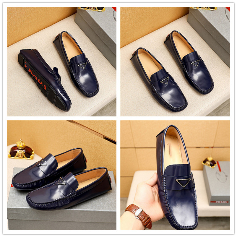 

2 COLOUR Luxury Brand Mens Loafers Dress Gold Metal Casual Shoe Grid Flat Heel Genuine Leather Office Walk Shoes With Box Size 38-45, #02