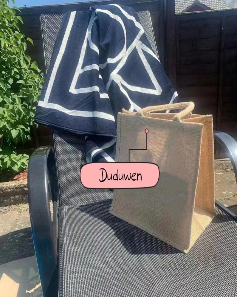 

305X19X305 classic flax environmental Shopping bag printed designer letters fashion beach bags Travel tote Cosmetic chain Storag2237347, Beige