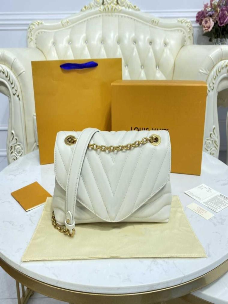 

Briefcases Evening bag Real Leather New Wave Women Shoulder Crossbody Bags Designer Luxury Handbags Vintage Messenger Bag Pochette2609685, Ivory