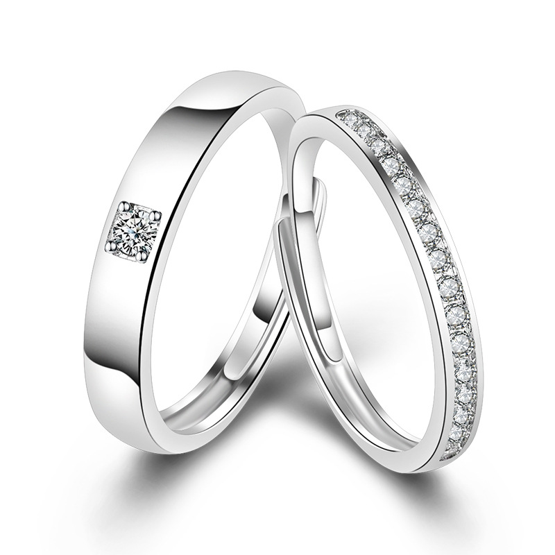 

Best Selling Couple Ring Sets for Men and Women Proposal Wedding Party Adjustable Size Rings Jewelry