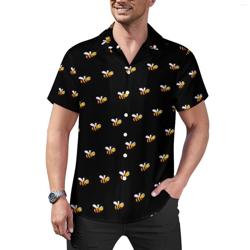 

Men' Casual Shirts Cute Bumble Bees Shirt Black Funny Bee Print Beach Loose Hawaii Retro Blouses Short-Sleeve Design Oversized Clothes, Style-6