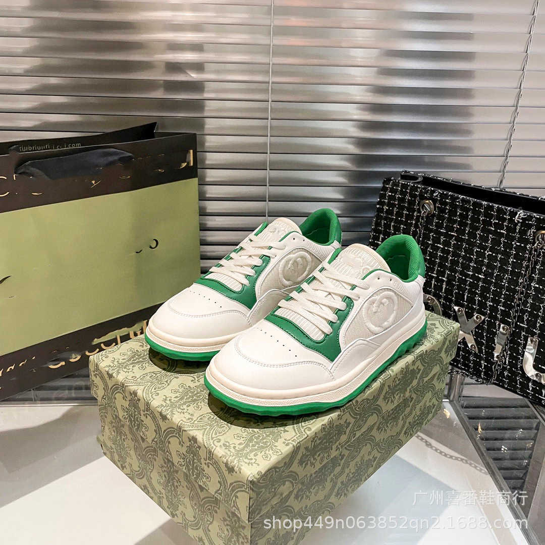 

G family MAC80 embroidered dirty shoes 2023 New Couple Original Lace up Color Matching Couple Shoe, Black