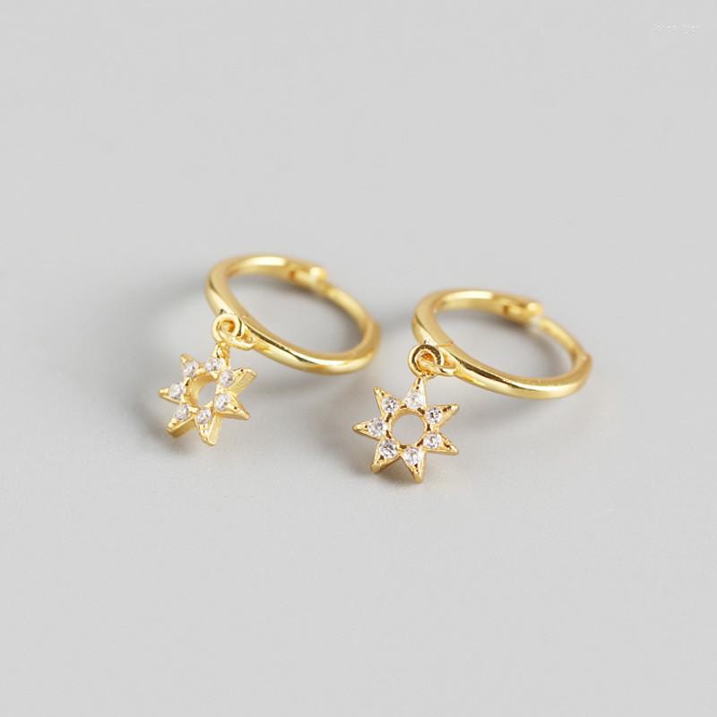 

Stud Earrings WANTME 925 Sterling Silver Openwork Luxury Zircon Star Pendant For Women Fashion European Party Wedding Huggies Jewelry