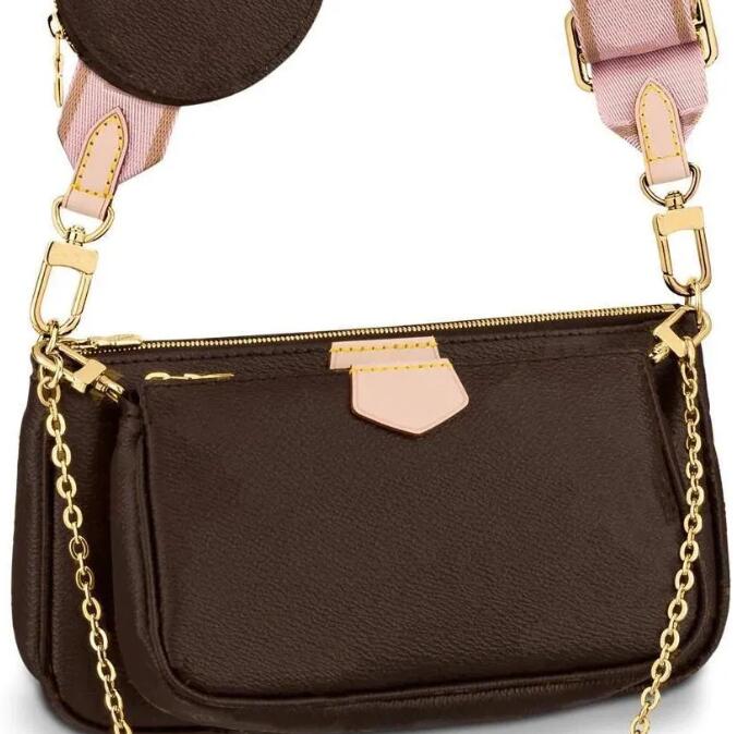

Shoulder Bags three piece set purs classic handbags women bag leather lady messenger satchel cross body package, Black