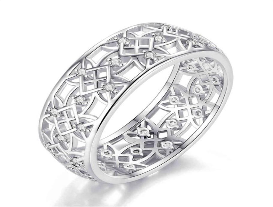 

Cheap Sier Plated Rings Flower Zirconia Engagement Ring0121015612