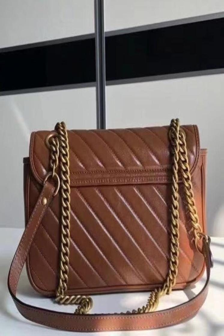 

Dicky0750 designer high quality cowhide shoulder bag ladies whole presbyopic evening messenger bag fashion heartshaped chain 7936770, Brown
