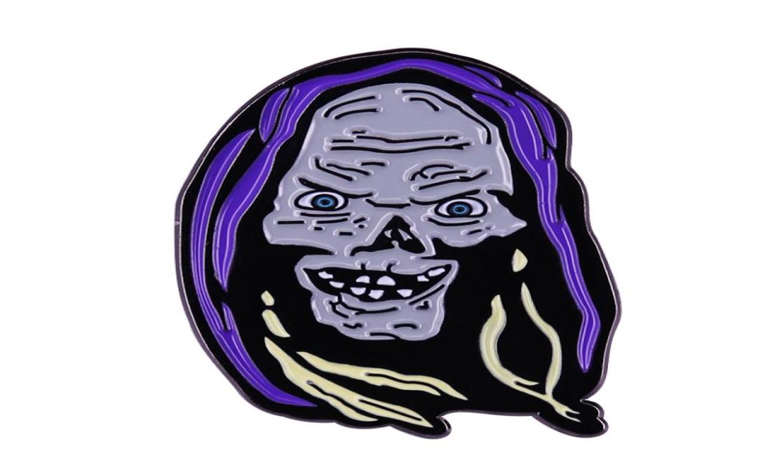 

The CryptKeeper puppet zombie Skull Hello Boils and Ghouls Hello Kiddies Horror Movie Enamel Pin Lapel brooch7554774, Red