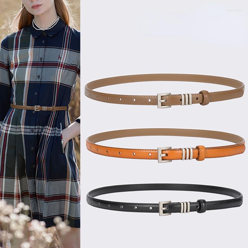 

Belts White Green Coffee Slim Real Cow Leather Dress Blouse Shirt Belt Square Metal Buckle Waist Cowskin Waistband