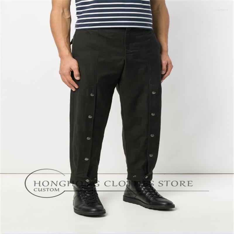

Men's Pants Spring 2023 Men's Trend Harun Trousers Slim Personality Casual Black Short Leg Large Size Straight -6XL