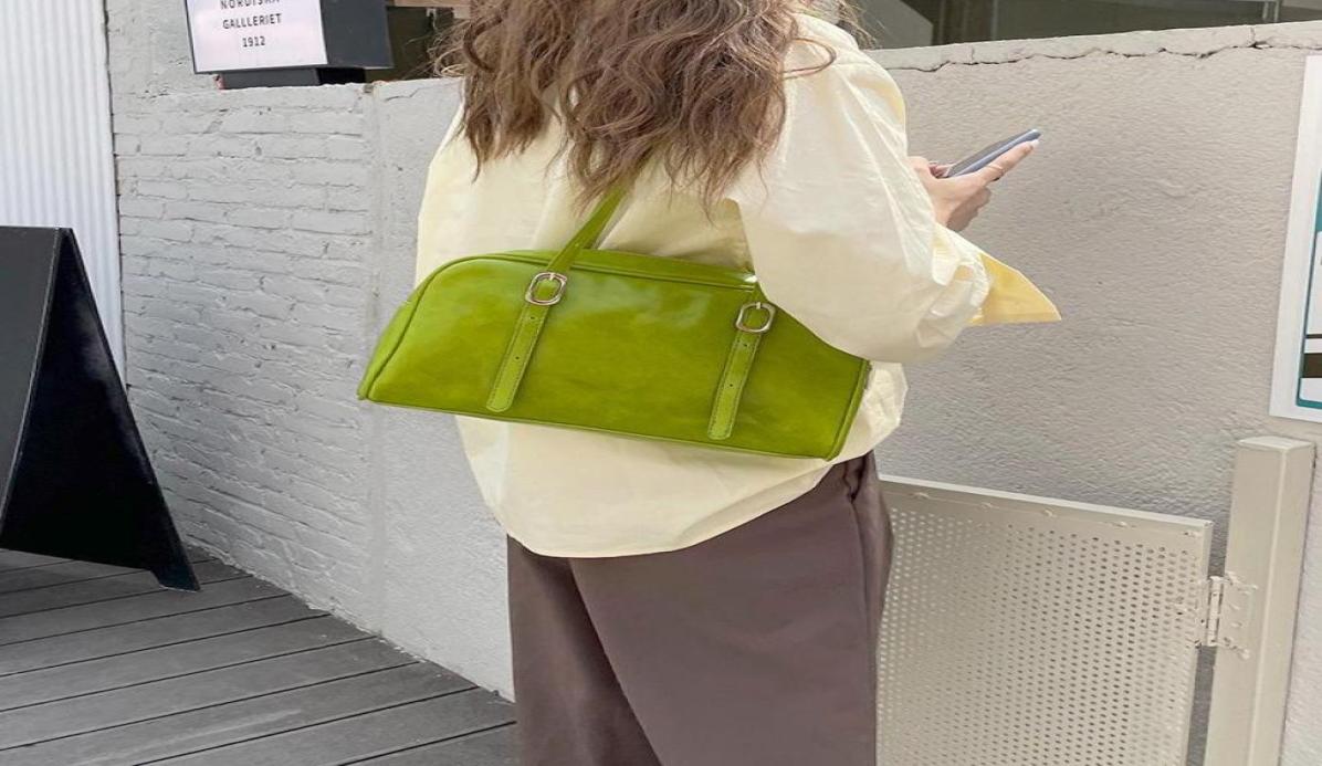 

Evening Bags 16x27x8cm Fashion One Shoulder Square With Zipper Casual Tote Women Bag Package Green Ladies HandbagsEvening5498261